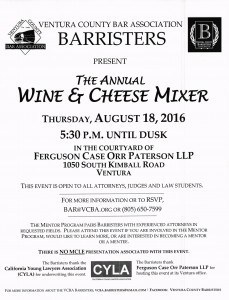 Barristers Annual Wine and Cheese Mixer
